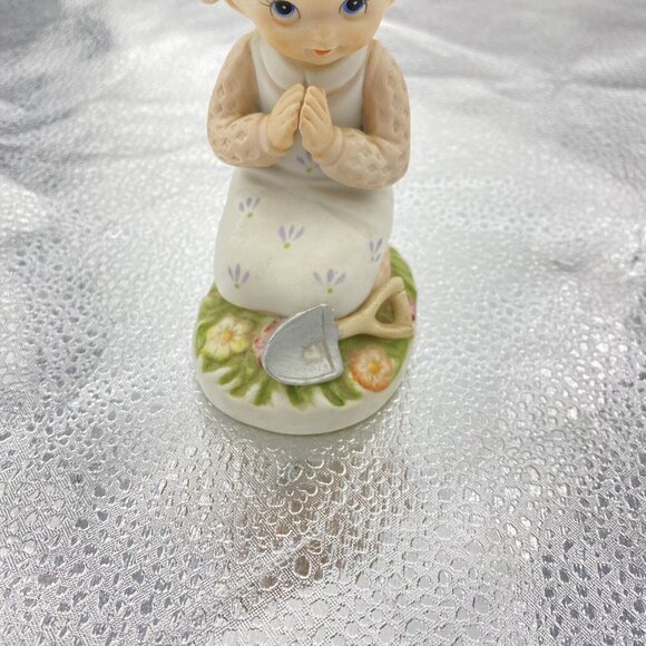 VTG Homco Gardening Boy & Girl Figurines 1452 Praying For Plants To‎ Grow 1980s - Picture 4 of 16